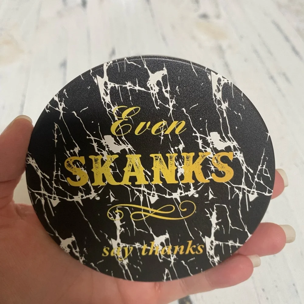 Black and Gold Marble Coasters Set